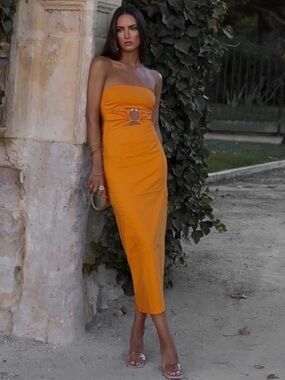 Zara limited edition Cut out Strapless dress